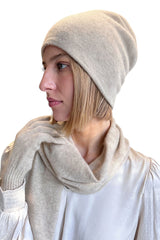 Cashmere hat in oat UK