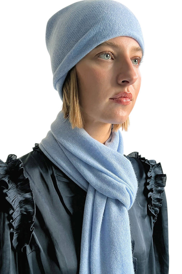 Blue cashmere hat