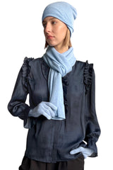 Cashmere beanie blue