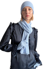 Blue cashmere hat UK