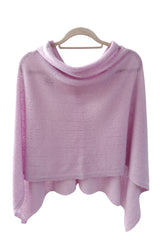 Lilac cashmere poncho