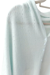 Pale blue cashmere poncho