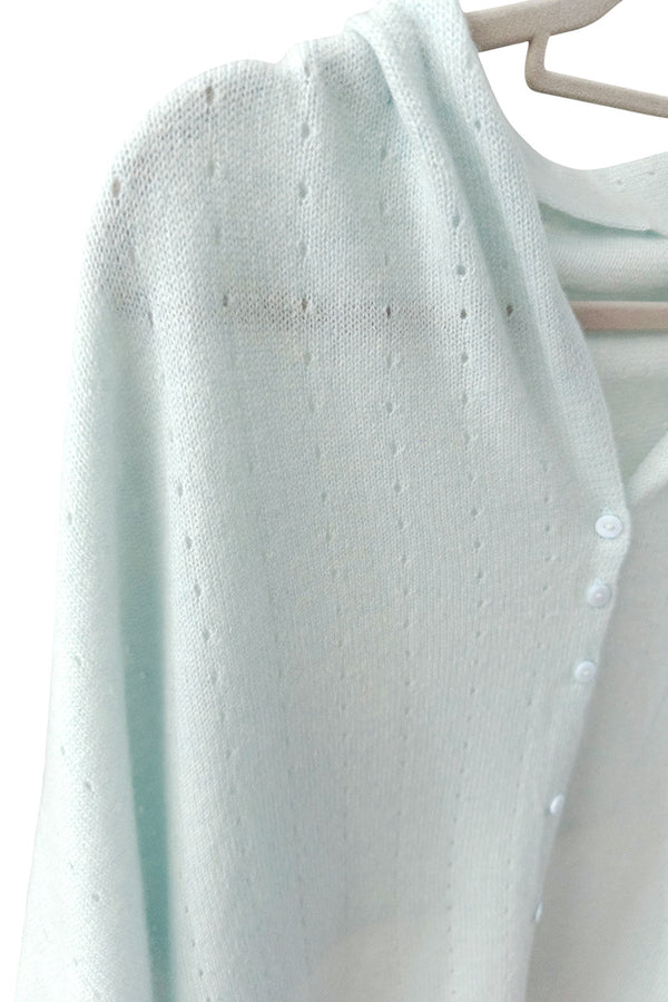 Pale blue cashmere poncho