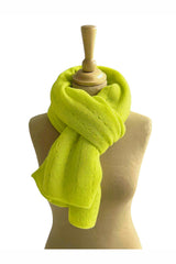Neon yellow green cashmere poncho scarf