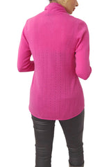 Rose pink Cashmere Cardigan - Back side