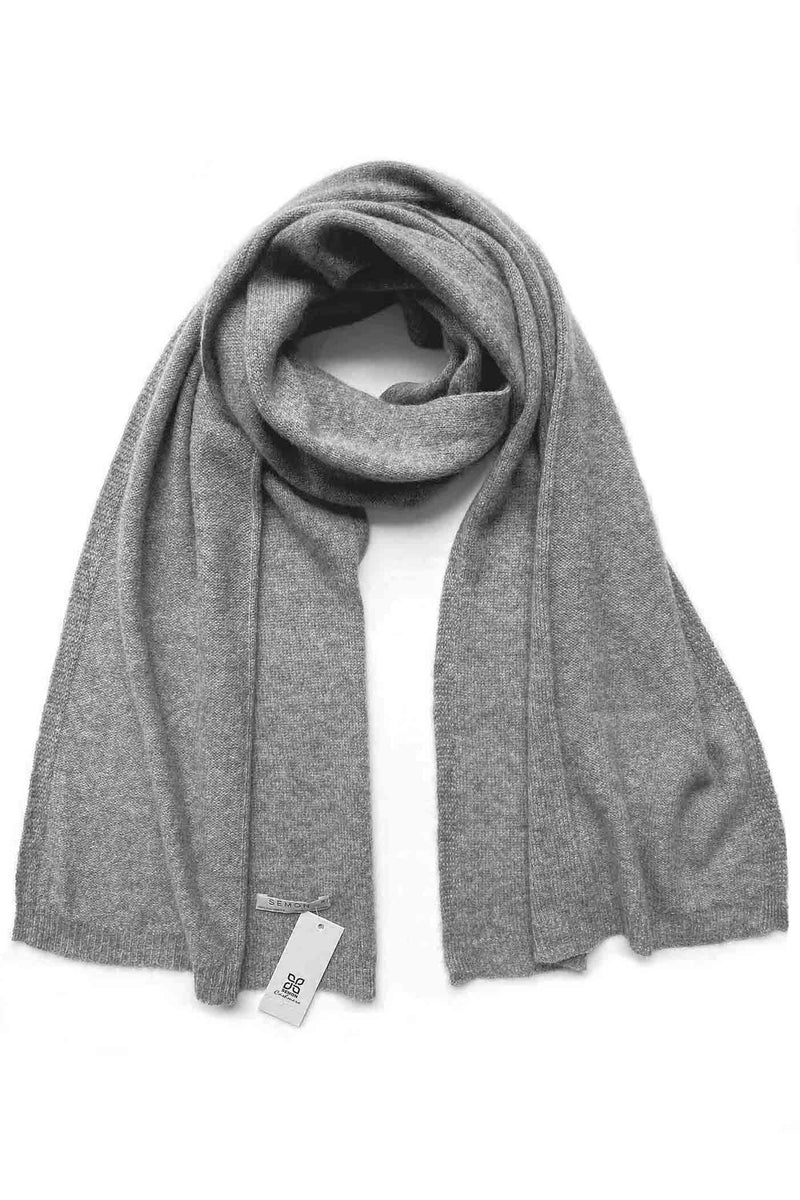 Grey cashmere scarf