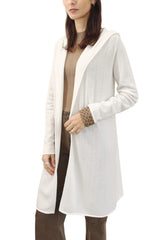 Long White cashmere cardigan