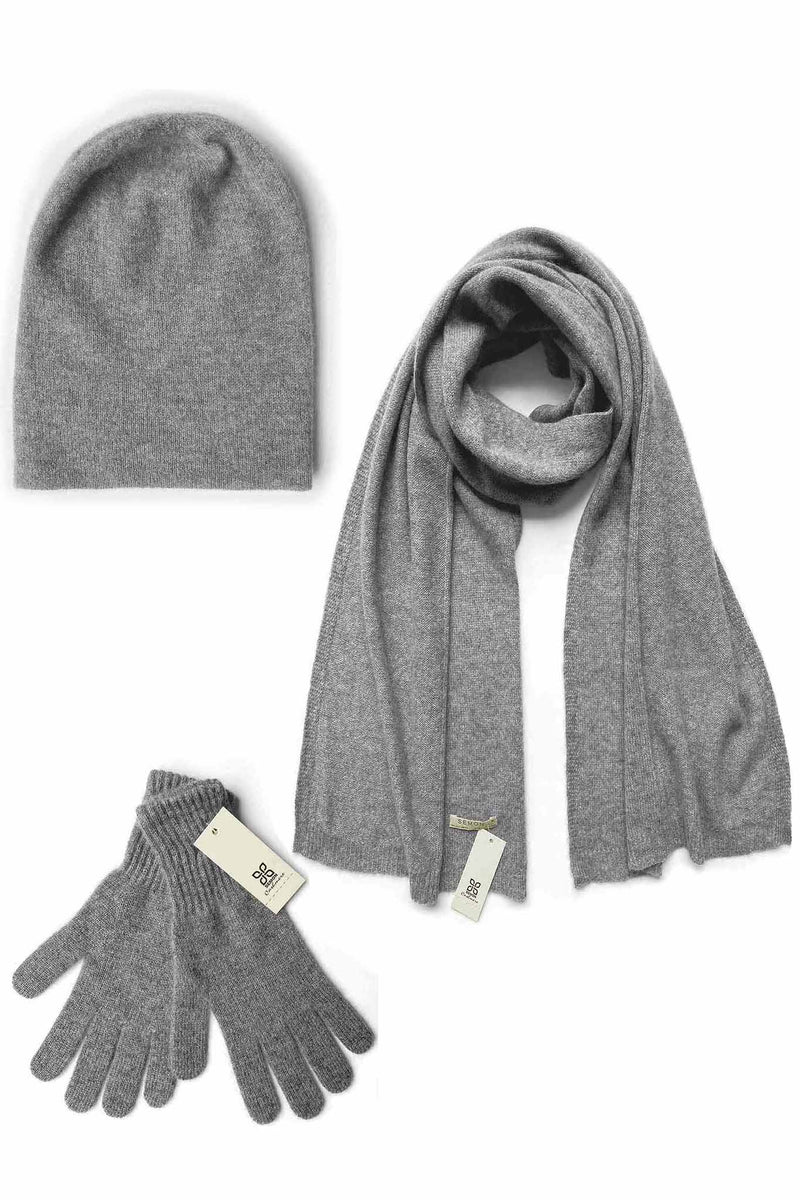 Grey cashmere scarf