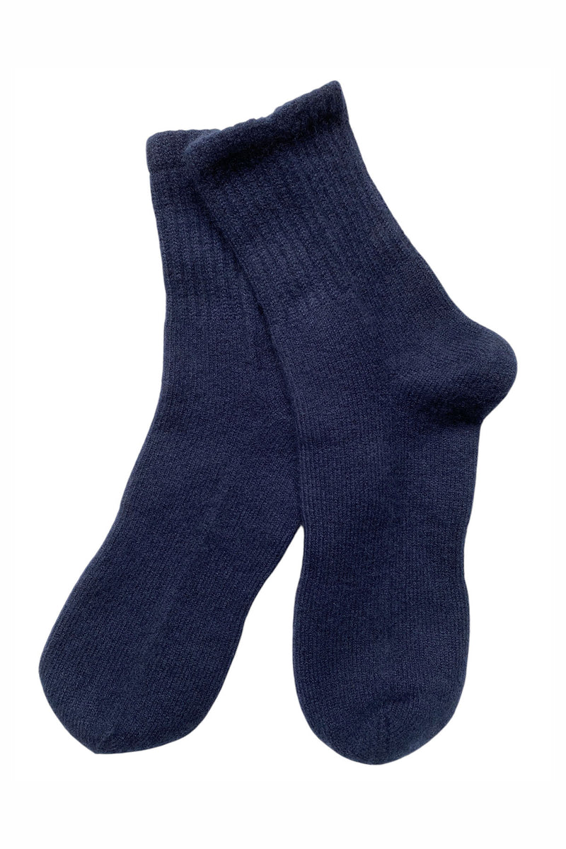 Cashmere socks in navy