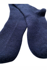 Thick cashmere socks in navy
