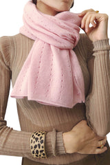 Pale pink cashmere poncho scarf