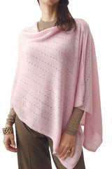 Pale pink cashmere poncho SEMON Cashmere