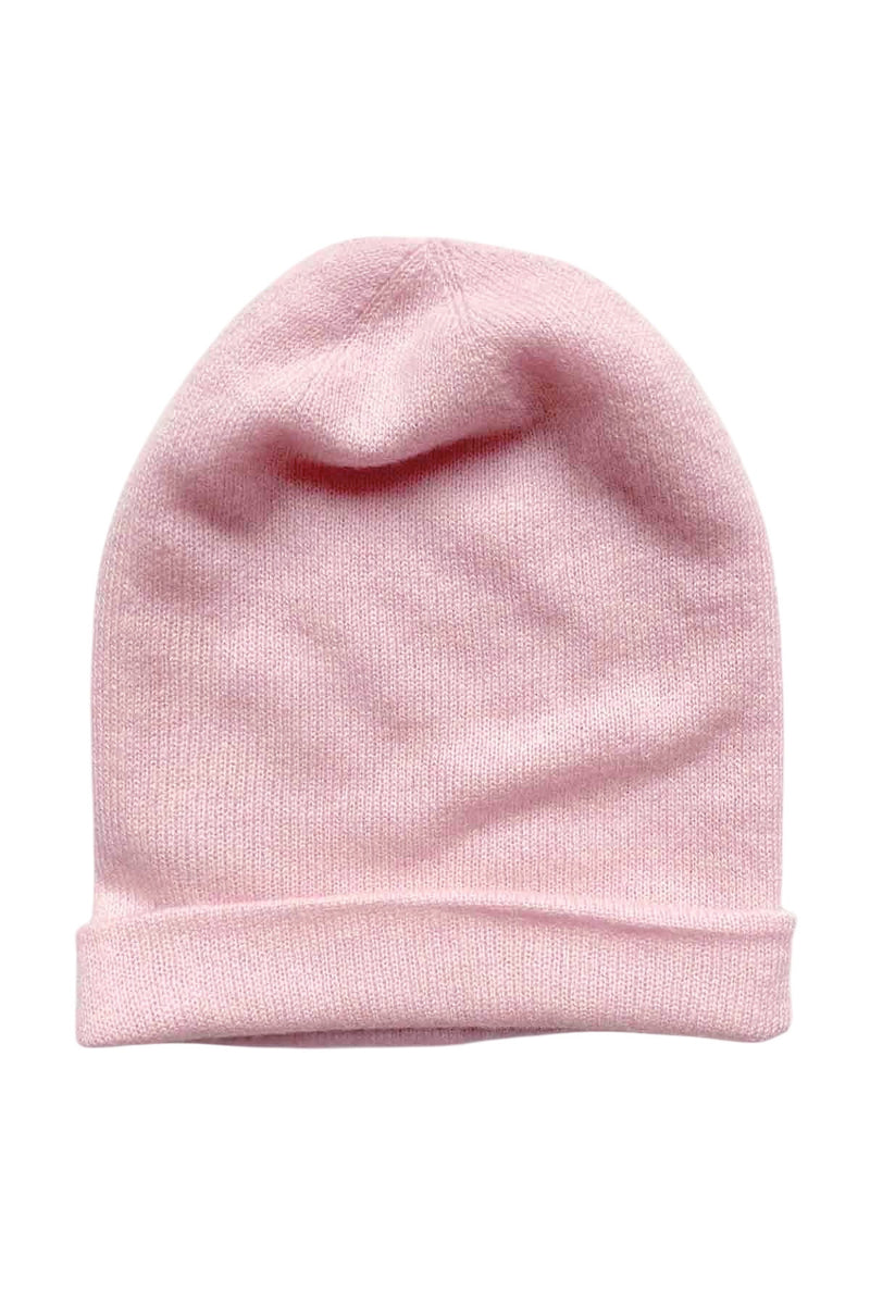 Pale pink cashmere beanie UK
