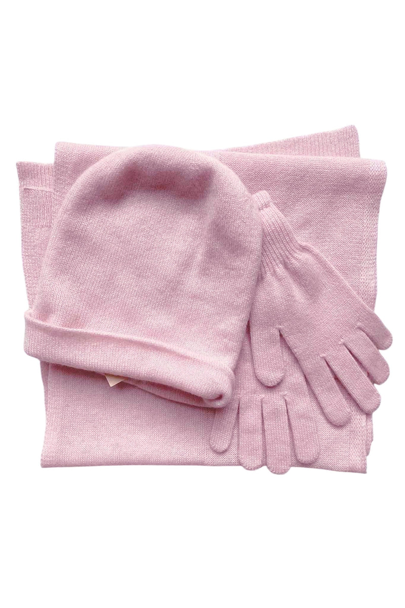 Pale pink cashmere hat