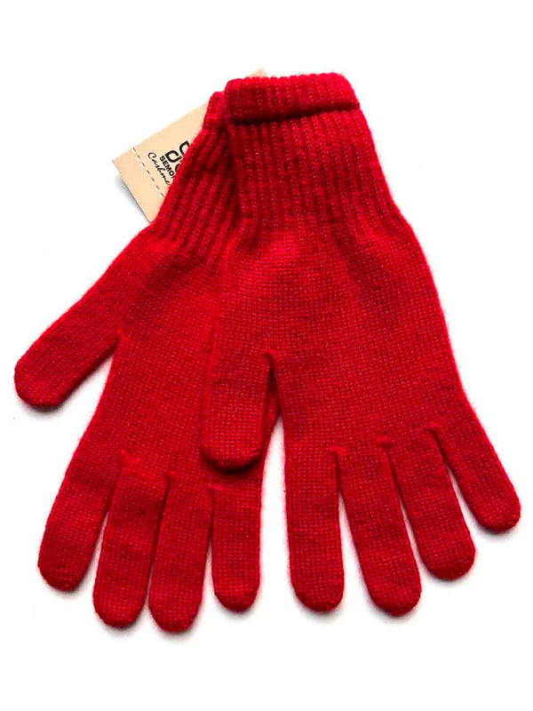 Red cashmere gloves for women | SEMON Cashmere