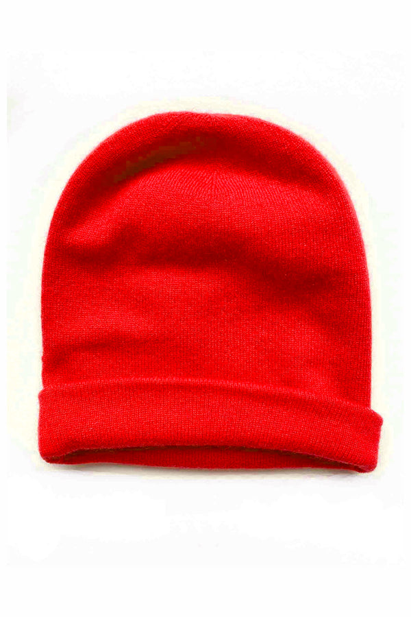 Red cashmere beanie UK