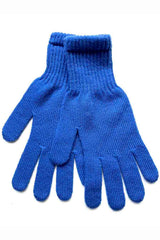 Royal blue cashmere gloves