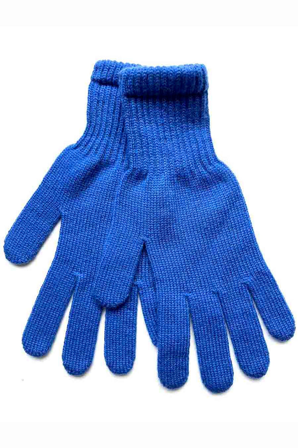 Royal blue cashmere gloves