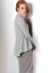 Lacy Cashmere cardigan in silver grey - SEMON Cashmere