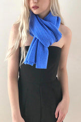 Blue cashmere scarf