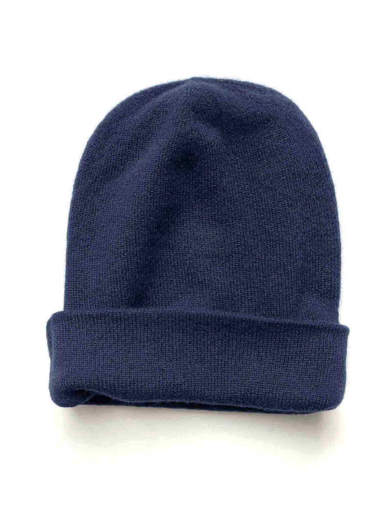 Cashmere hat UK navy