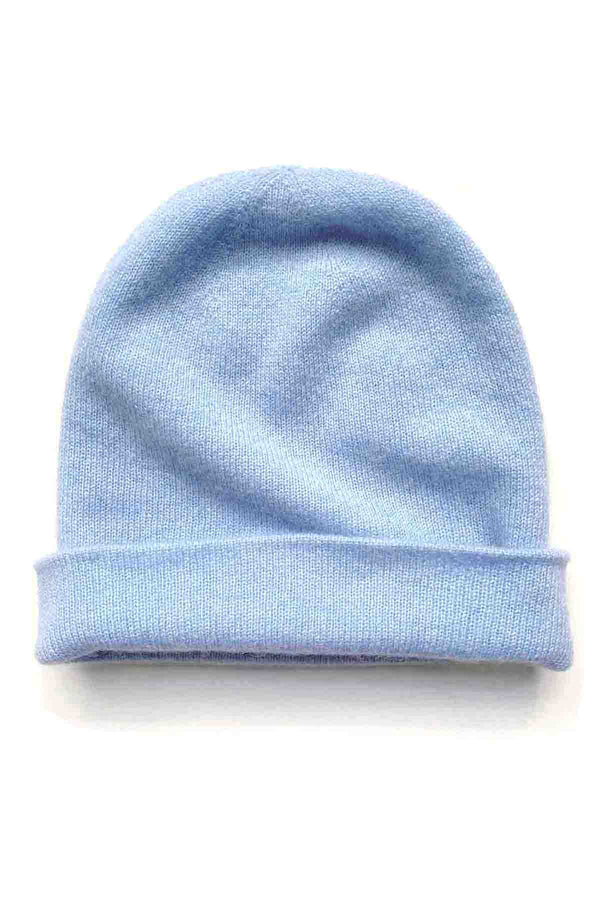Blue cashmere beanie