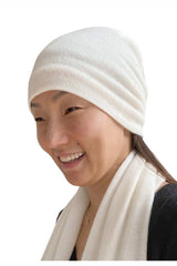 White cashmere hat women UK