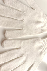 White cashmere gloves